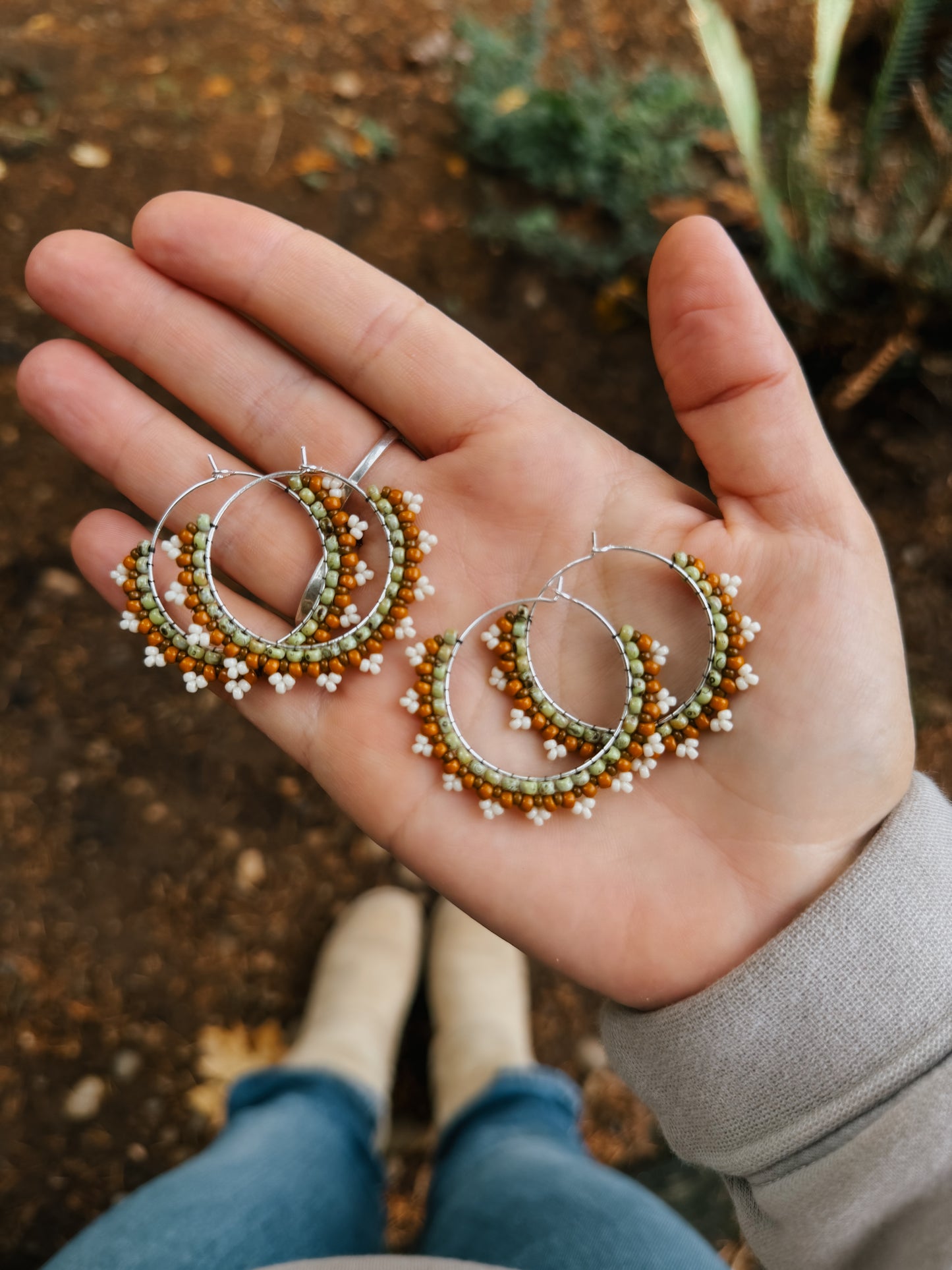 Beaded hoops