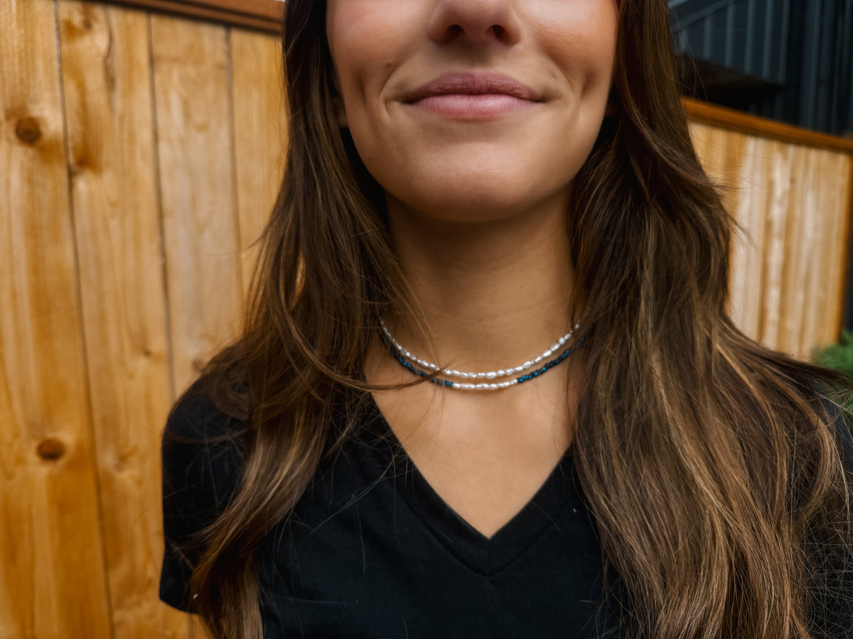 Freshwater pearl choker (med pearl size)